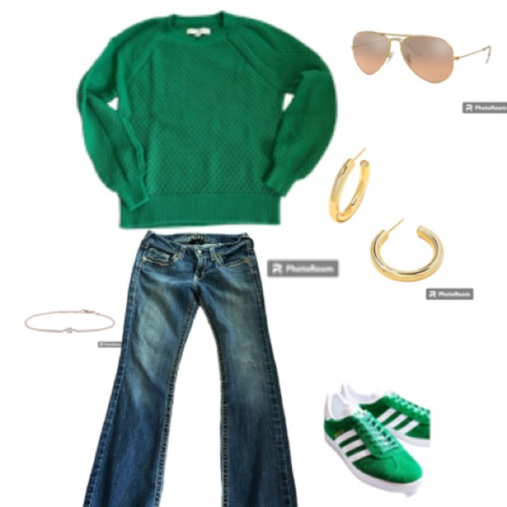 VGUC LOFT spring green sweater size small